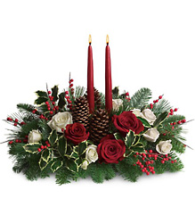 Christmas Wishes Centerpiece from Beecher Florist, flower delivery in Beecher